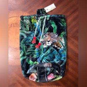 Johnny Was Blanket Bag Backpack Drawstring one strap